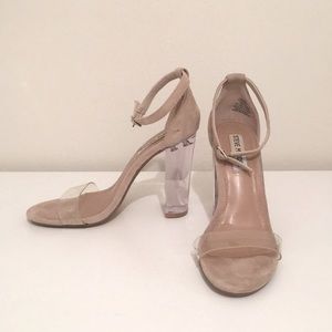 Steve Madden acrylic nude heels